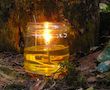 homemade vegetable oil lamp