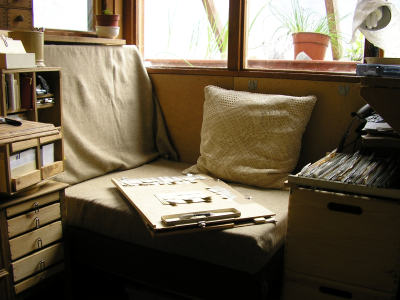 Lapdesks on My New Bedroom In Night Mode Where I Pull It Out From Under The
