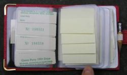 with blank slips in pocket and stickies